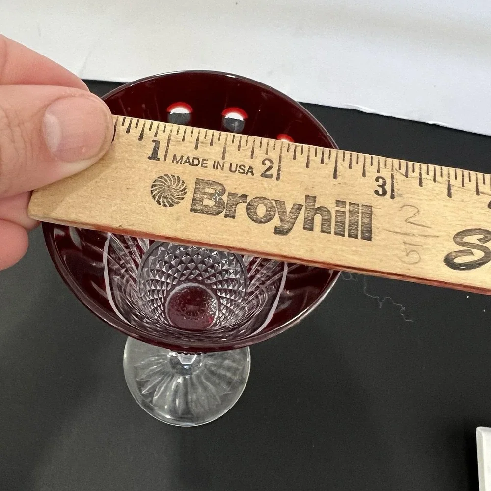 AJKA Olinda Fabergé Xenia Ruby Red Champagne Flute 9.5